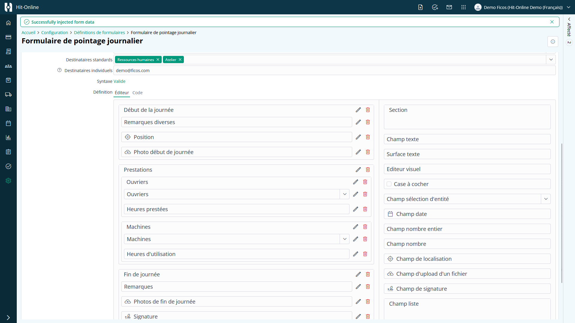 Customizable Forms