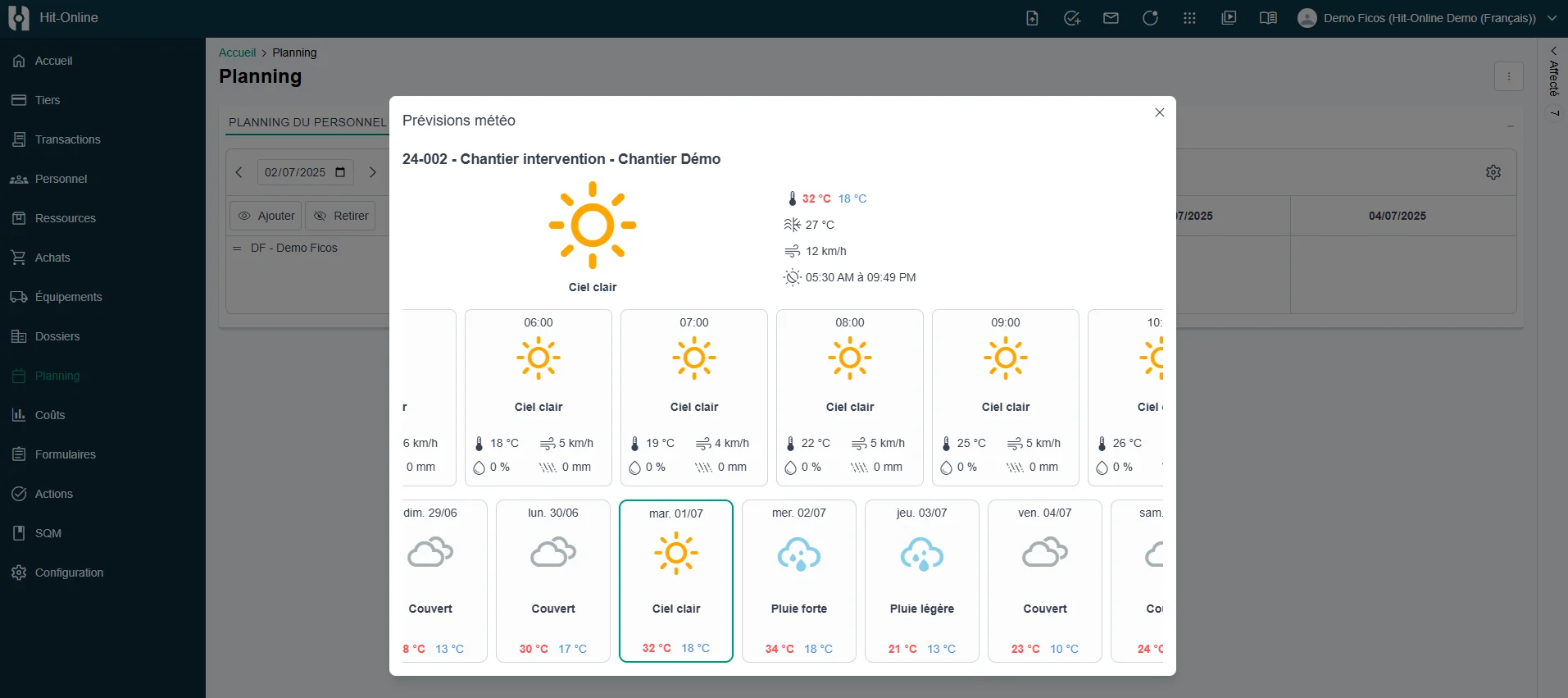 Weather forecast