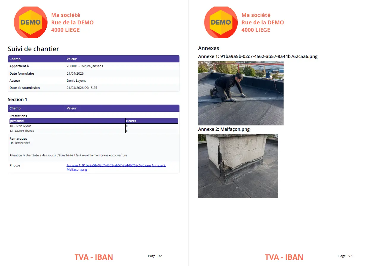 Handover report in Hit-Online